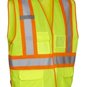 5 point tear away hi vis traffic safety vest tricot polyester 3 sizes 3