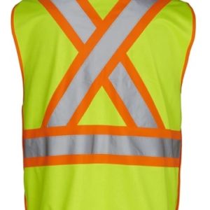 5 point tear away hi vis traffic safety vest tricot polyester 3 sizes 4