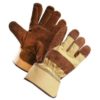 brown split leather work glove with removable fleece liner 360x