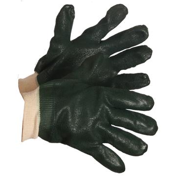 chemical resistant gloves green pvc