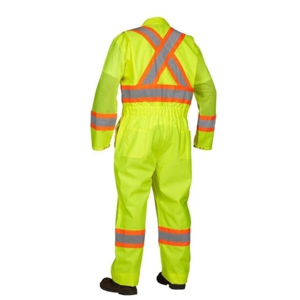 hi vis safety flaggers coverall unlined 2